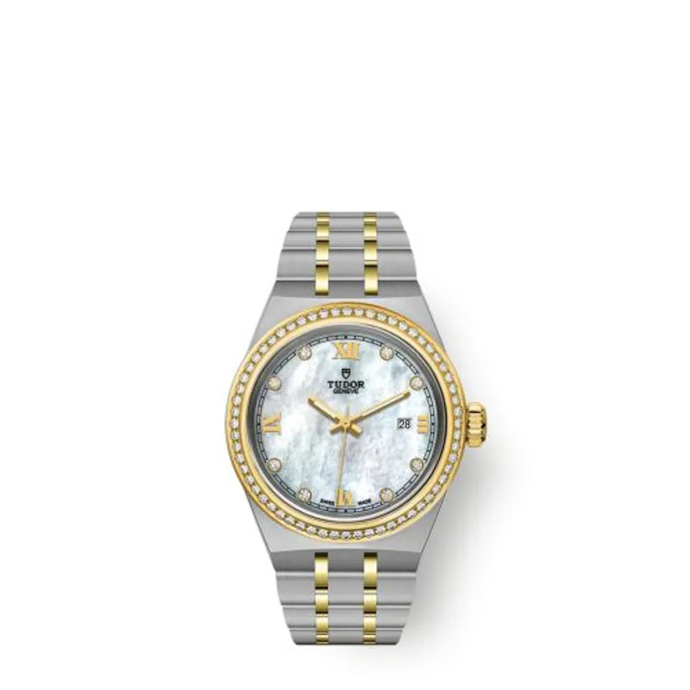 Tudor Royal Date 28 Stainless Steel - Yellow Gold - Diamond / MOP