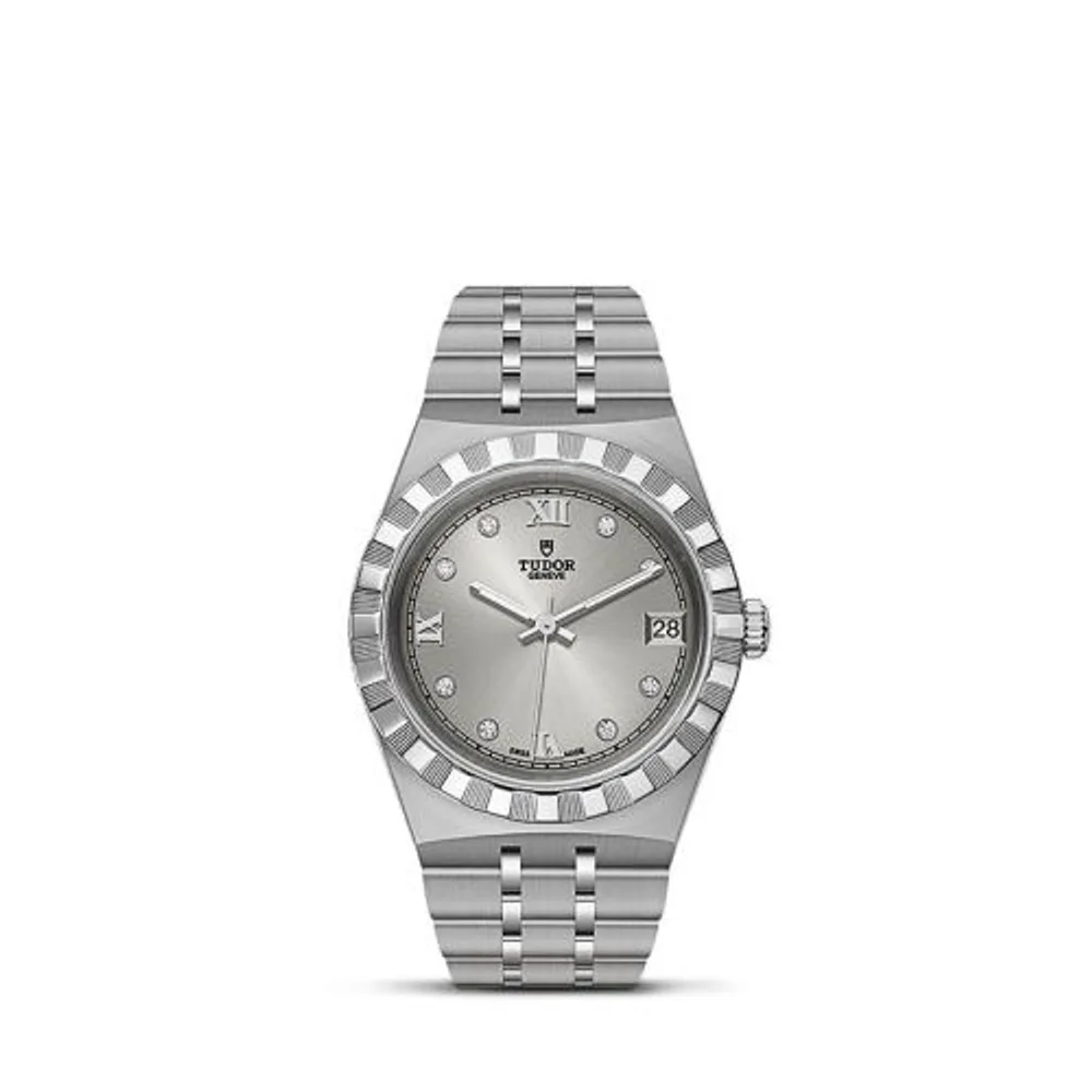 Tudor Royal Date 34 Stainless Steel / Silver - Diamond