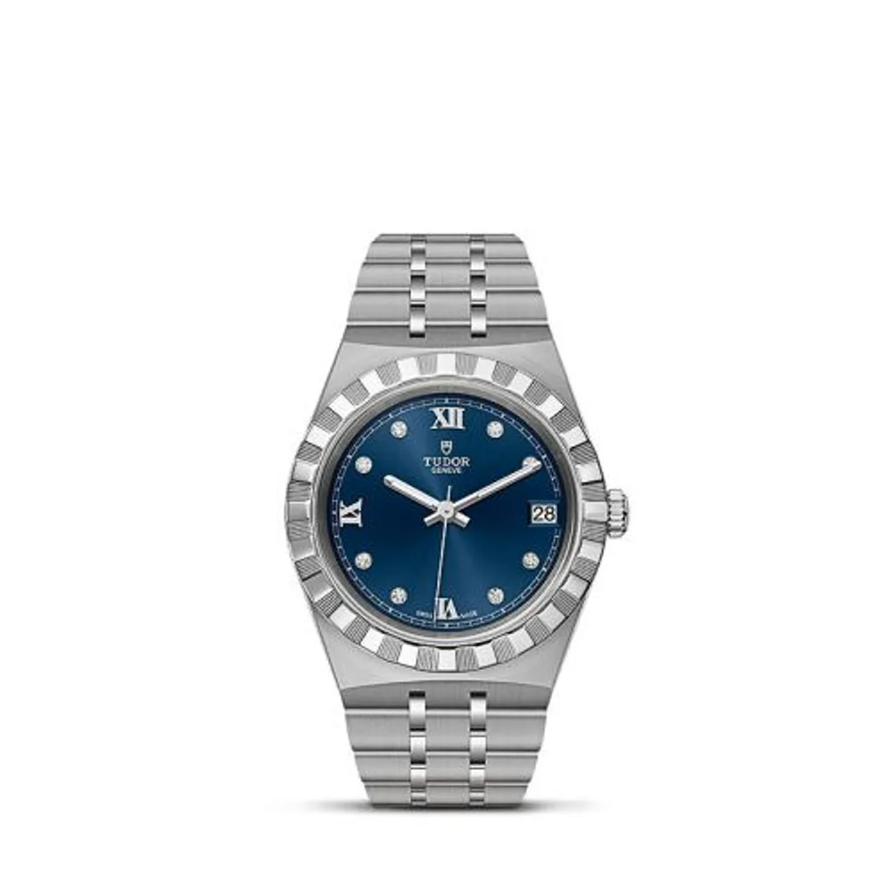Tudor Royal Date 34 Stainless Steel / Blue - Diamond
