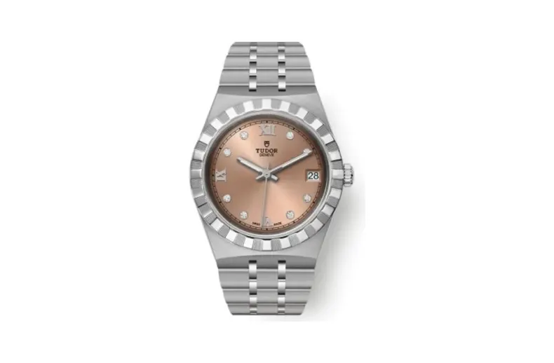 Tudor Royal Date 34 Stainless Steel / Salmon - Diamond