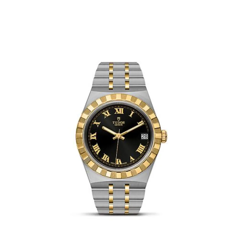 Tudor Royal Date 34 Stainless Steel / Yellow Gold / Black - Roman