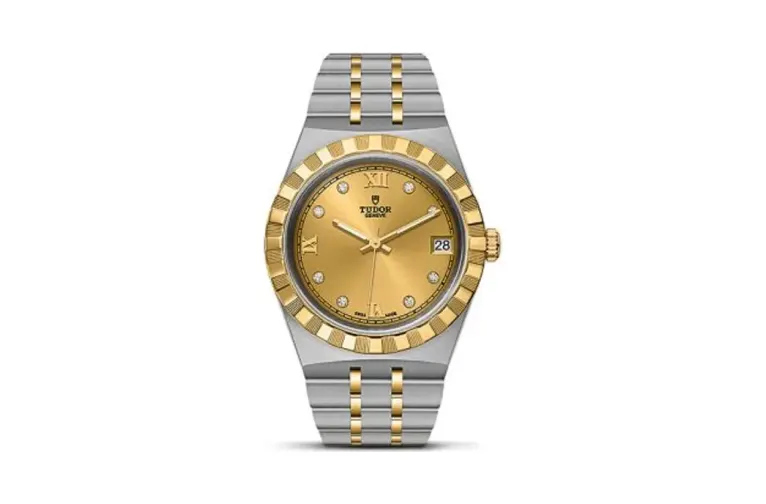 Tudor Royal Date 34 Stainless Steel / Yellow Gold / Champagne - Diamond