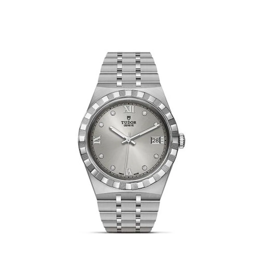 Tudor Royal Date 38 Stainless Steel / Silver - Diamond