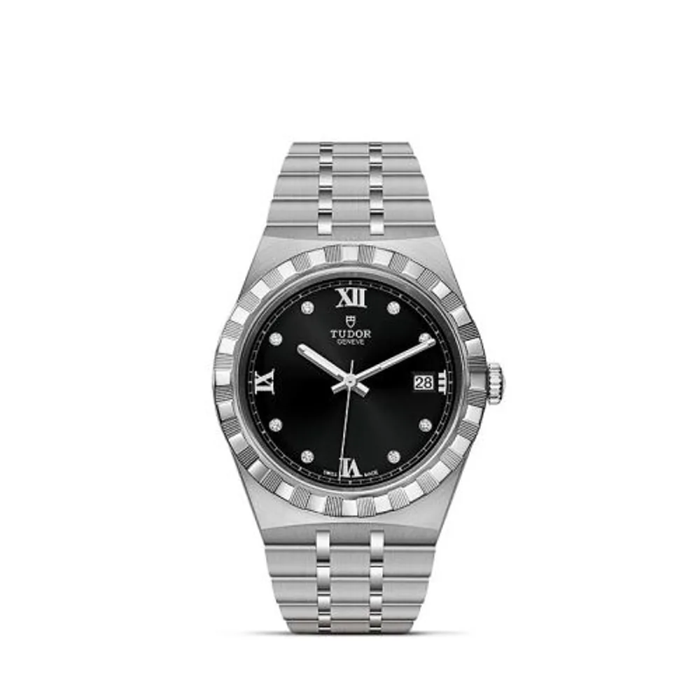 Tudor Royal Date 38 Stainless Steel / Black - Diamond
