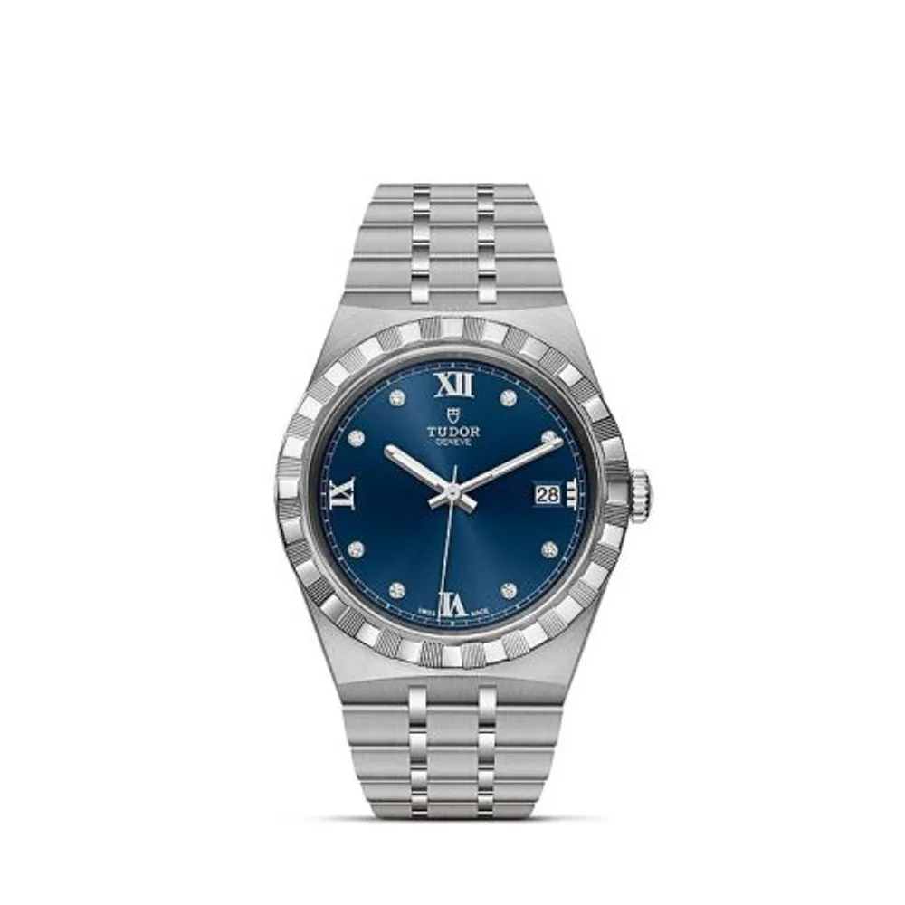 Tudor Royal Date 38 Stainless Steel / Blue - Diamond