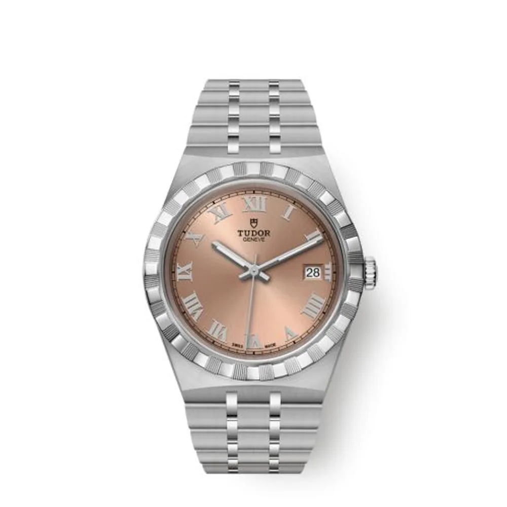 Tudor Royal Date 38 Stainless Steel / Salmon - Roman
