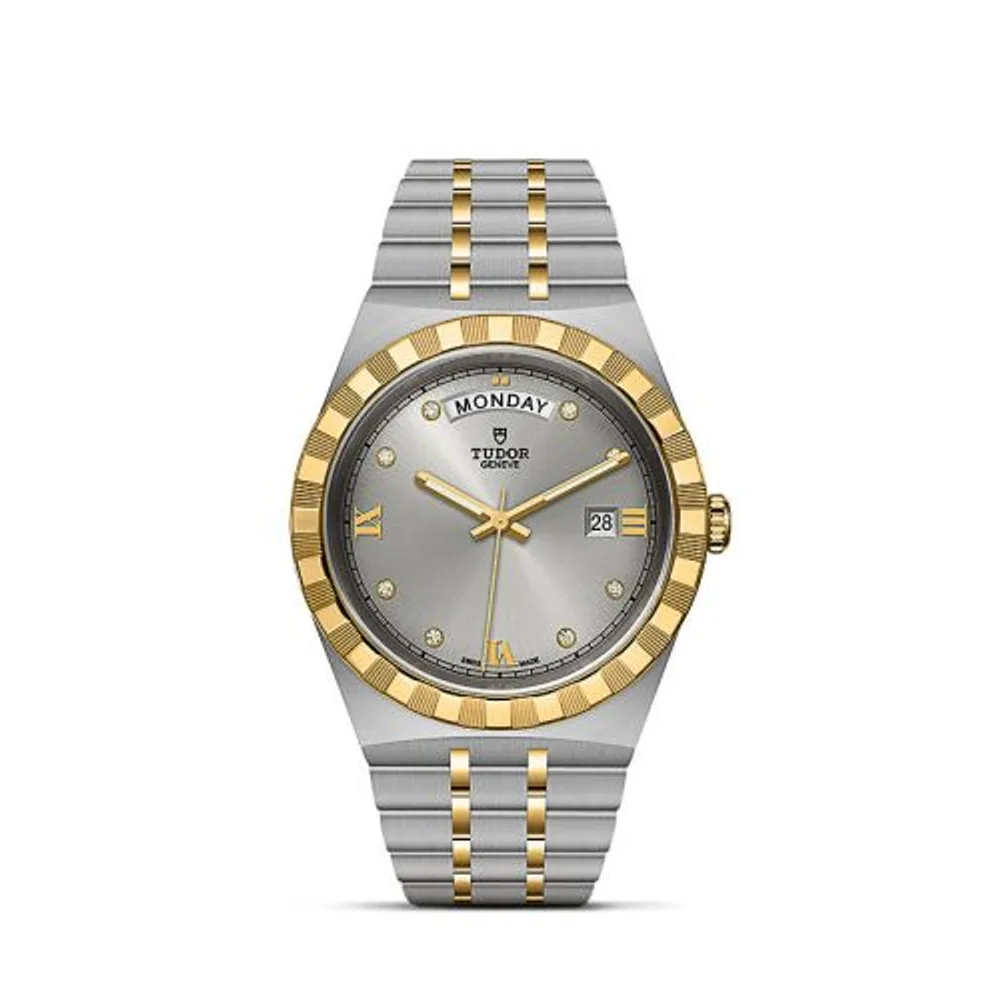 Tudor Royal Day-Date 41 Stainless Steel / Yellow Gold / Silver - Diamond