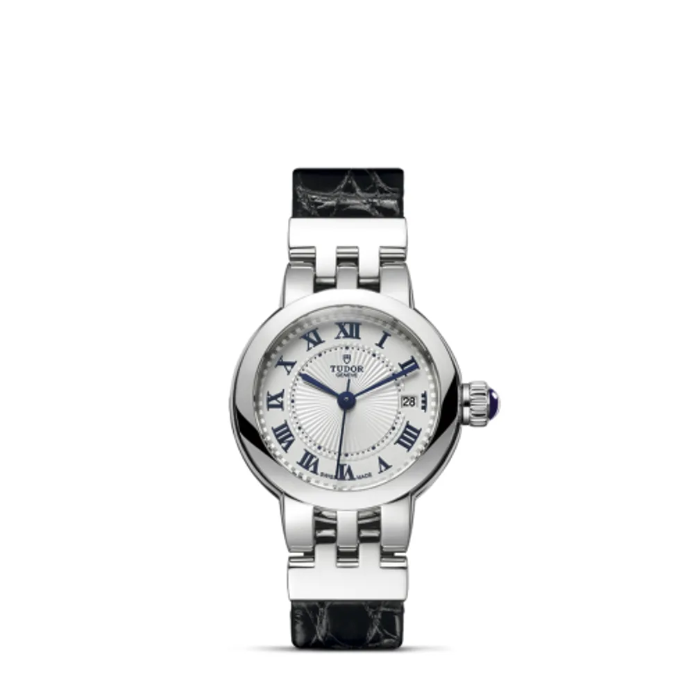 Tudor Clair de Rose 26 Stainless Steel / Silver-Roman/ Alligator