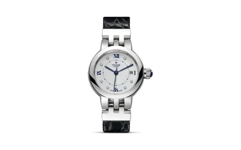 Tudor Clair de Rose 26 Stainless Steel / Silver-Diamond / Alligator