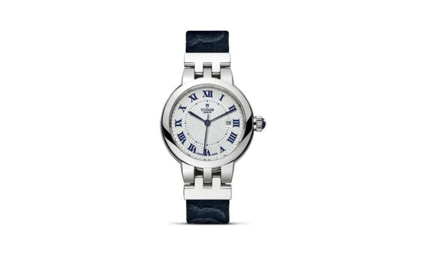 Tudor Clair de Rose 30 Stainless Steel / Silver-Roman/ Fabric