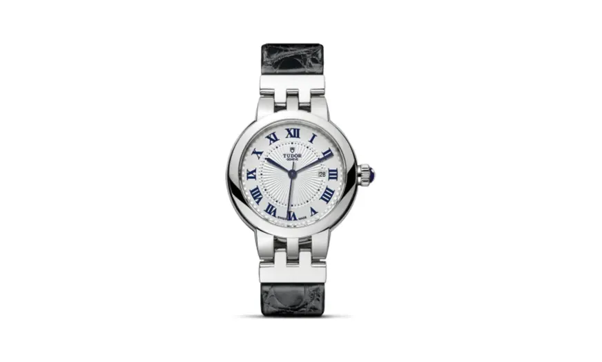 Tudor Clair de Rose 30 Stainless Steel / Silver-Roman/ Alligator