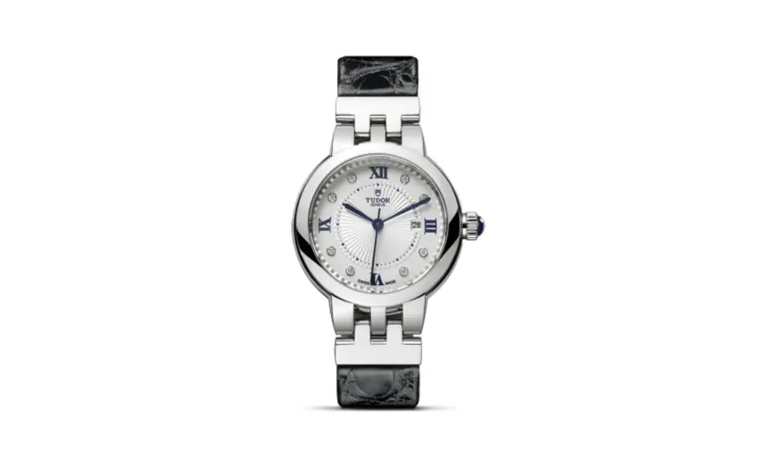 Tudor Clair de Rose 30 Stainless Steel / Silver-Diamond / Alligator