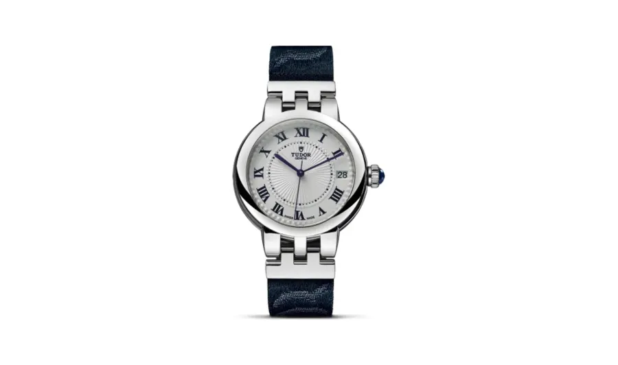 Tudor Clair de Rose 34 Stainless Steel / Silver-Roman / Fabric