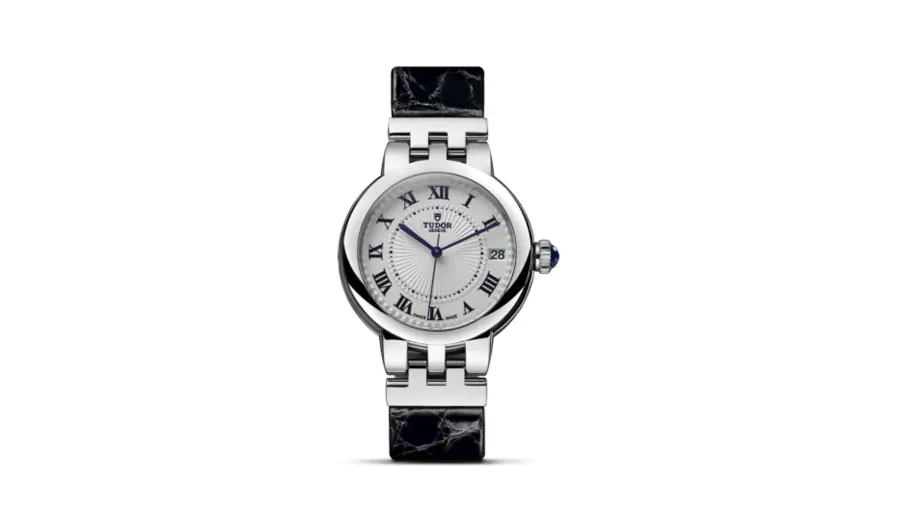 Tudor Clair de Rose 34 Stainless Steel / Silver-Roman / Alligator
