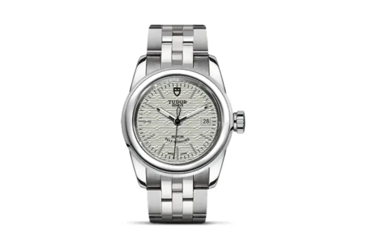 Tudor Glamour Date 26 Stainless Steel / Jacquard Silver / Bracelet