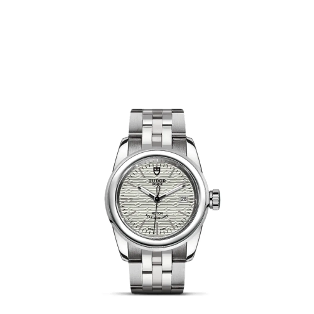 Tudor Glamour Date 26 Stainless Steel / Jacquard Silver / Bracelet