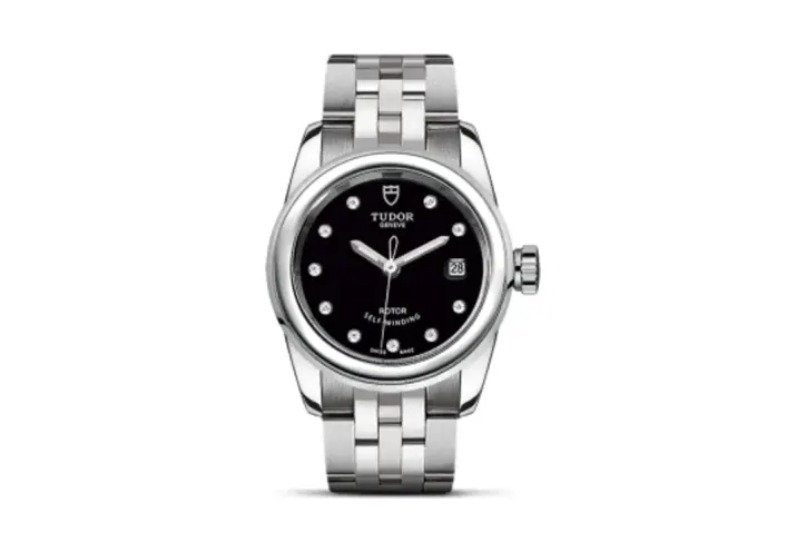 Tudor Glamour Date 26 Stainless Steel / Black-Diamond / Bracelet