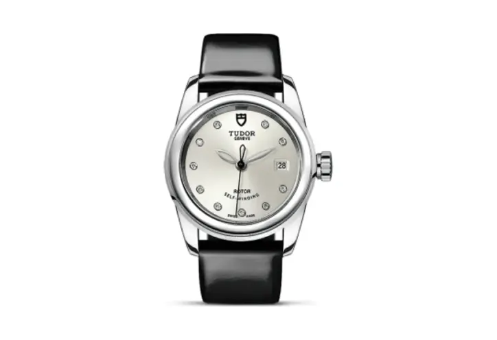 Tudor Glamour Date 26 Stainless Steel / Silver-Diamond / Strap