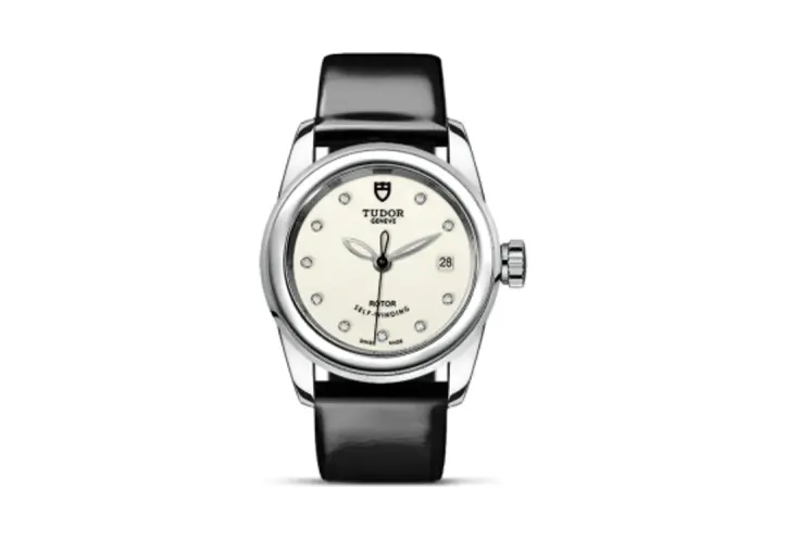Tudor Glamour Date 26 Stainless Steel / Opaline-Diamond / Strap