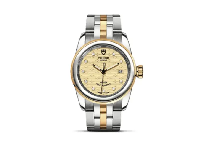Tudor Glamour Date 26 Stainless Steel / Yellow Gold / Jacquard Champagne-Diamond / Bracelet