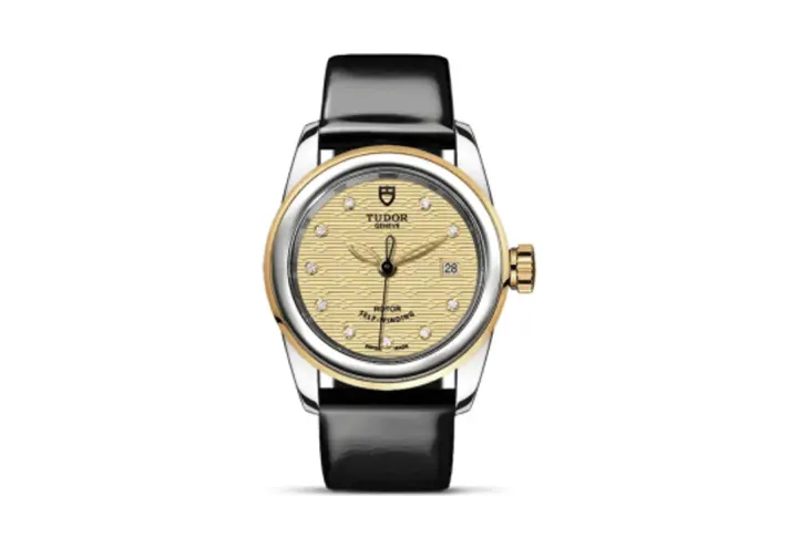 Tudor Glamour Date 26 Stainless Steel / Yellow Gold / Jacquard Champagne-Diamond / Strap