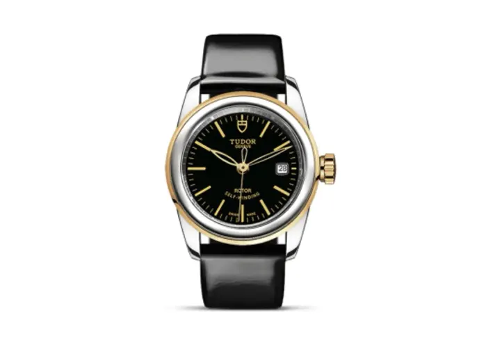 Tudor Glamour Date 26 Stainless Steel / Yellow Gold / Black / Strap