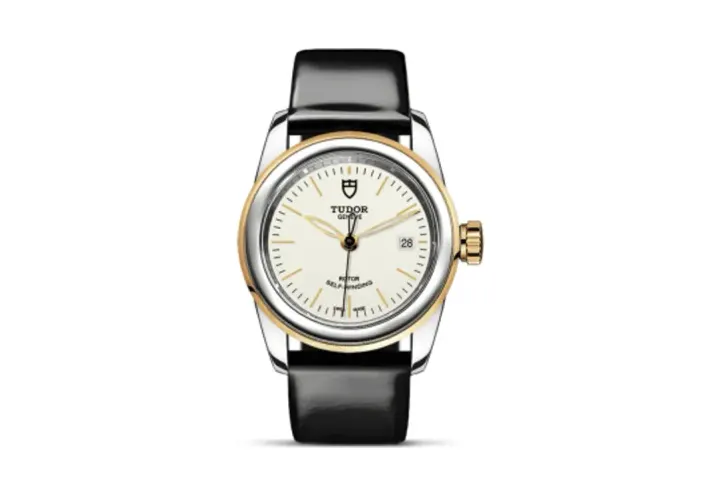 Tudor Glamour Date 26 Stainless Steel / Yellow Gold / Opaline / Strap