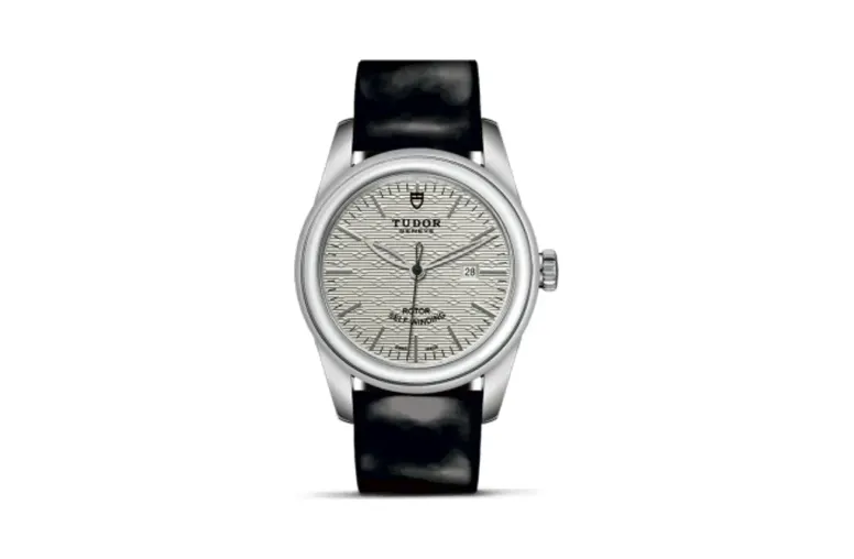 Tudor Glamour Date 31 Stainless Steel / Jacquard Silver / Strap