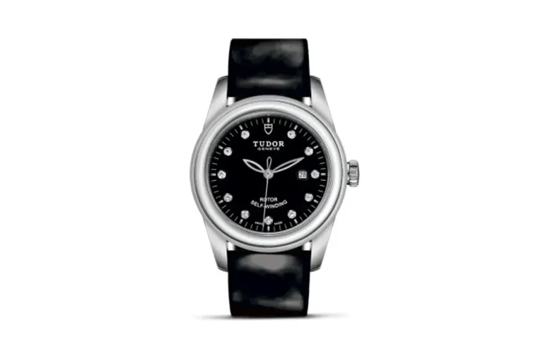 Tudor Glamour Date 31 Stainless Steel / Black-Diamond / Strap