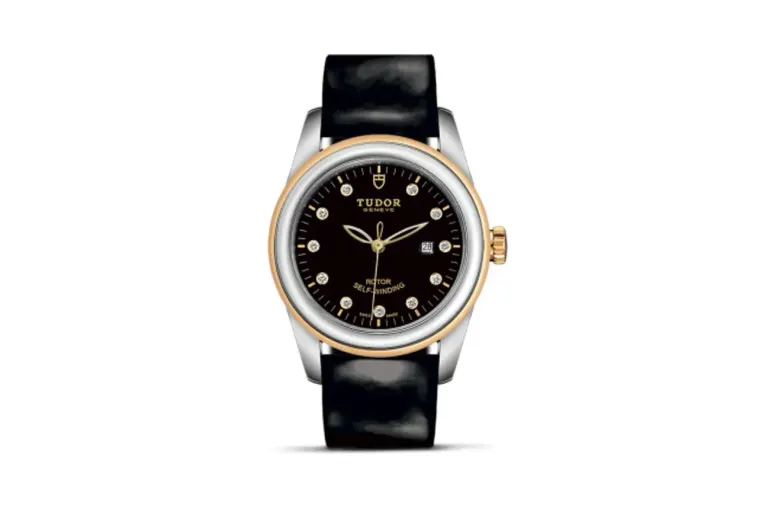 Tudor Glamour Date 31 Stainless Steel / Yellow Gold / Black-Diamond / Strap