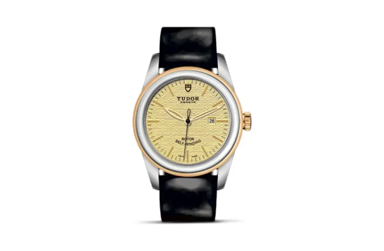 Tudor Glamour Date 31 Stainless Steel / Yellow Gold / Jacquard Champagne / Strap