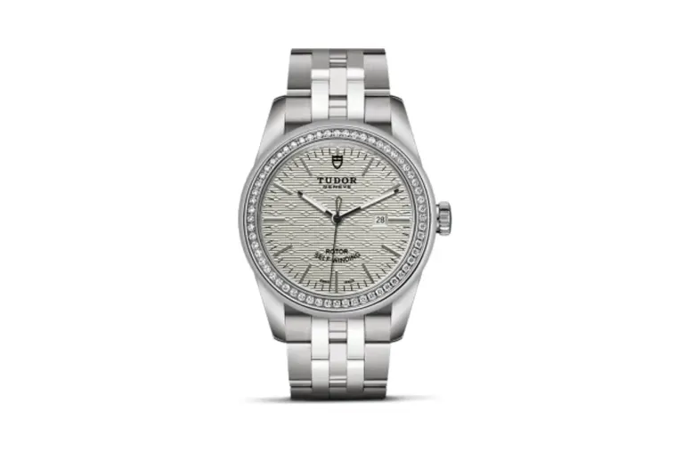 Tudor Glamour Date 31 Stainless Steel / Diamond / Jacquard Silver / Bracelet