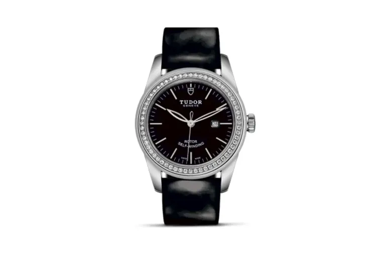 Tudor Glamour Date 31 Stainless Steel / Diamond / Black / Strap