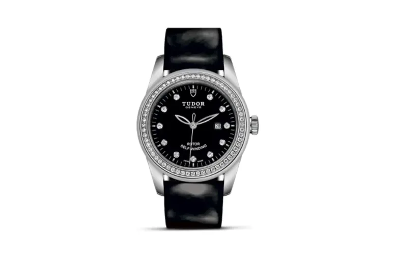 Tudor Glamour Date 31 Stainless Steel / Diamond / Black-Diamond / Strap