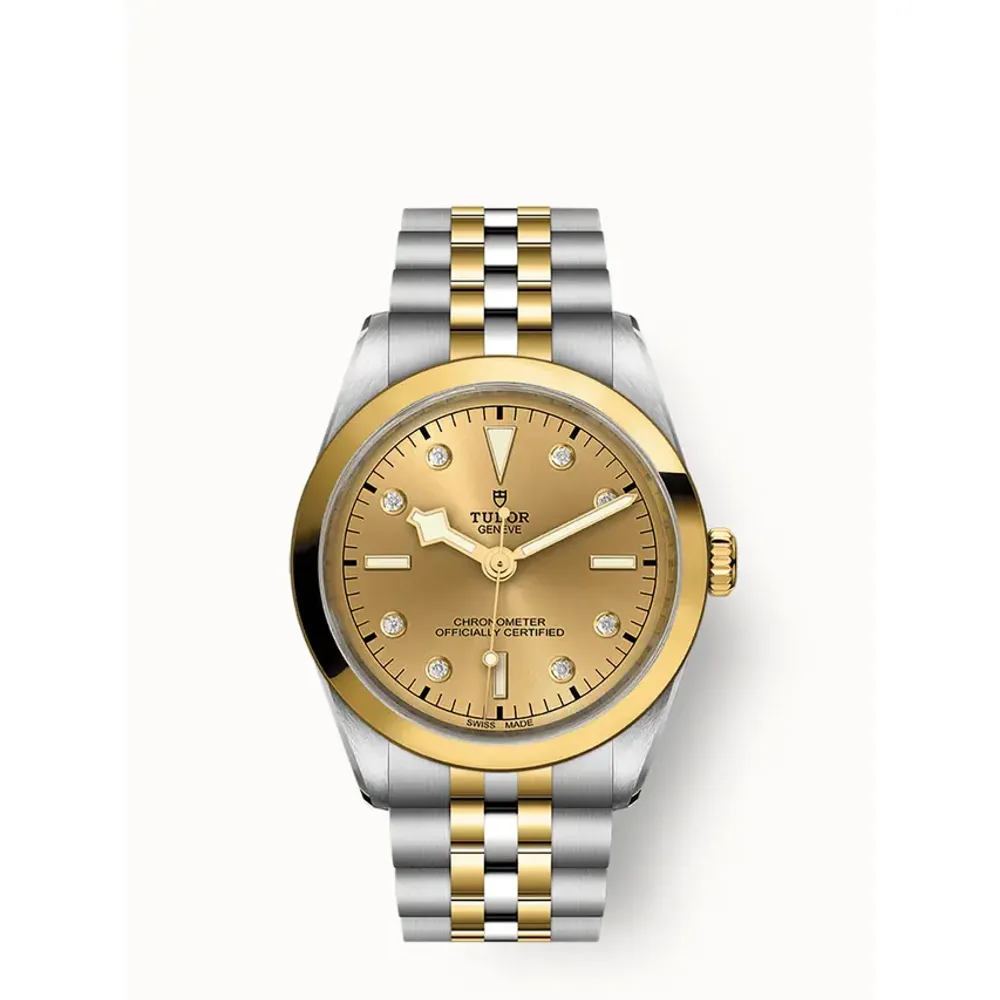 Tudor Black Bay One 36 S&G, 36mm steel and yellow gold case, Diamond-set dial