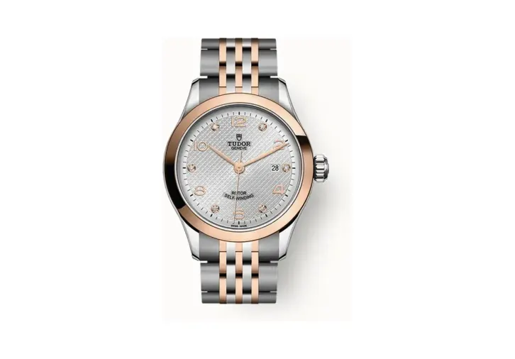 Tudor 1926, 28mm steel case, Rose gold bezel