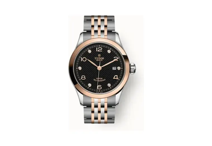 Tudor 1926, 28mm steel case, Rose gold bezel