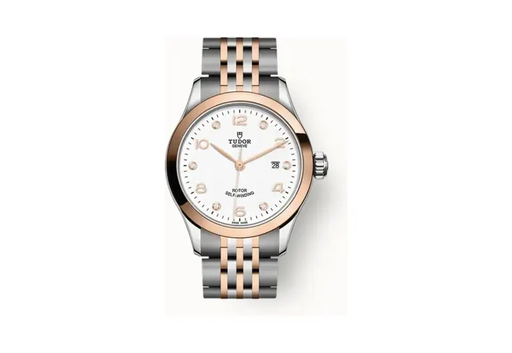 Tudor 1926, 28mm steel case, Rose gold bezel