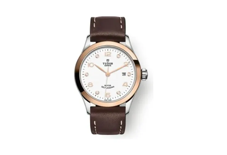 Tudor 1926 28 Stainless Steel / Rose Gold / White - Diamond / Strap