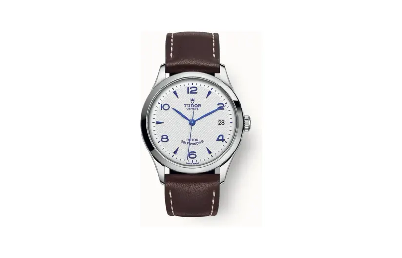 Tudor 1926, 36mm steel case, Brown leather bracelet