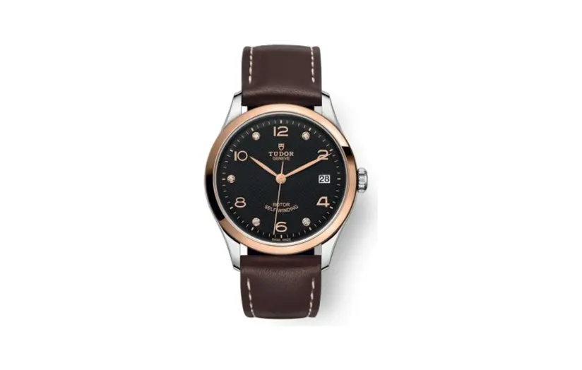 Tudor 1926 36 Stainless Steel / Rose Gold / Black - Diamond / Strap