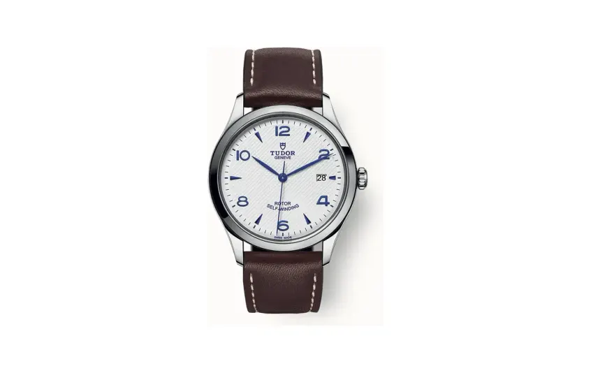 Tudor 1926, 39mm steel case, Brown leather bracelet