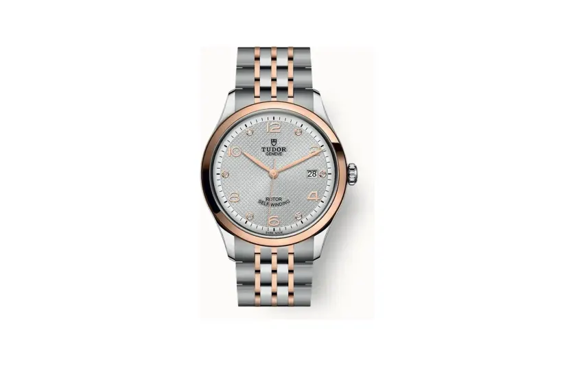 Tudor 1926, 39mm steel case, Rose gold bezel