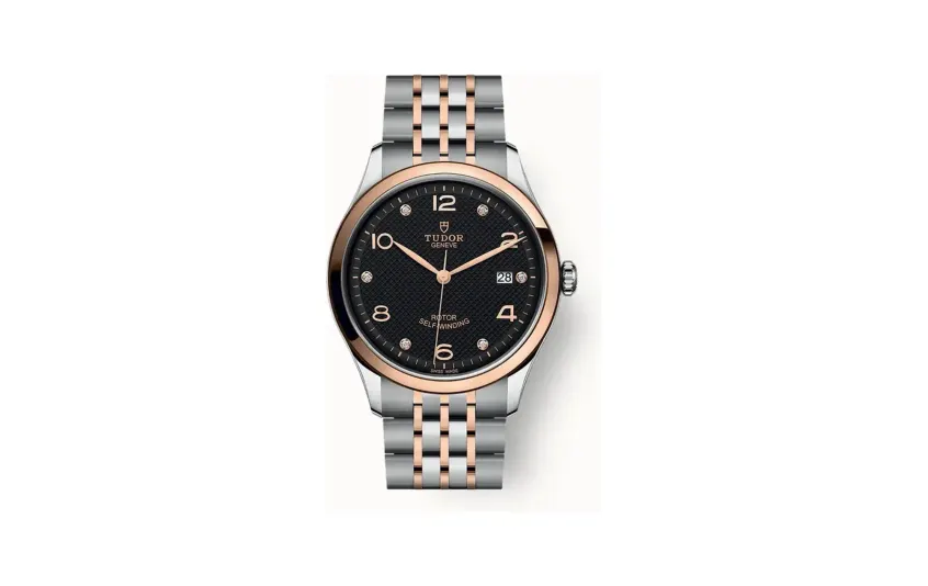 Tudor 1926, 39mm steel case, Rose gold bezel