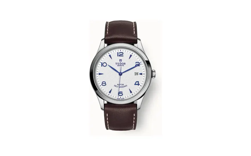 Tudor 1926, 41mm steel case, Brown leather bracelet