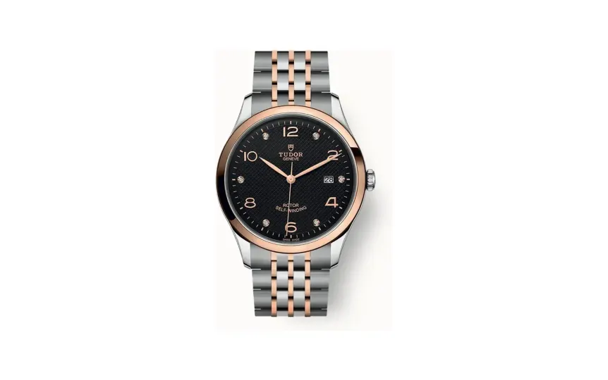 Tudor 1926, 41mm steel case, Rose gold bezel