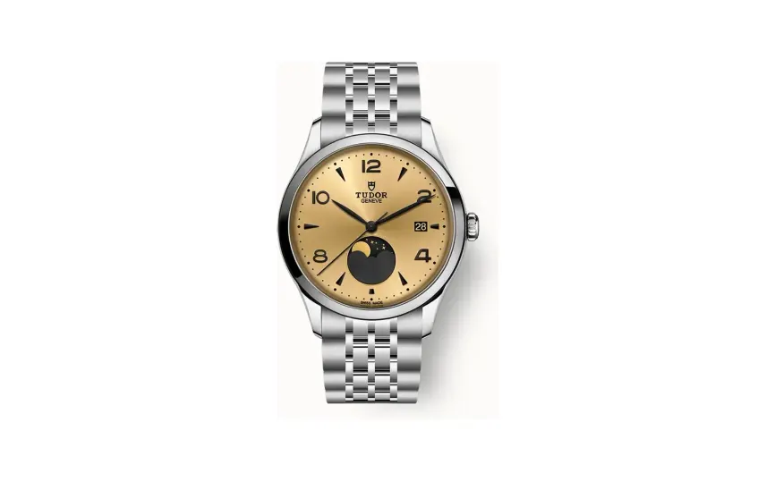 Tudor 1926 Luna, 39mm steel case, Moon phase indicator
