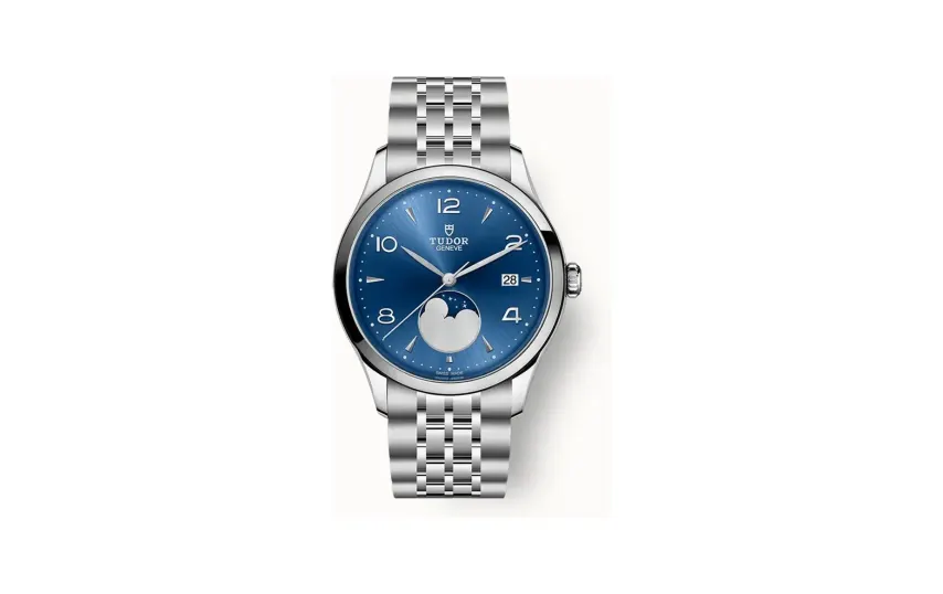 Tudor 1926 Luna, 39mm steel case, Moon phase indicator