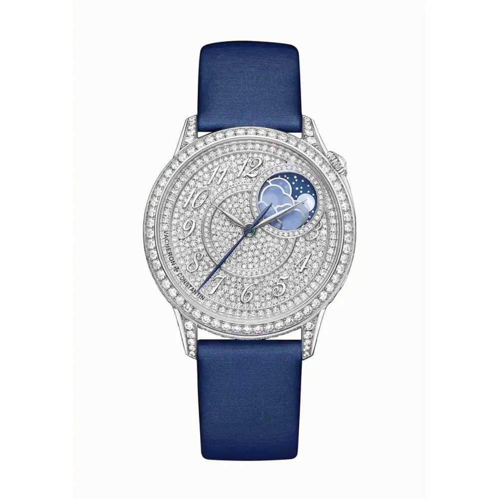 Vacheron Constantin Égérie moon phase, 37 mm White Gold