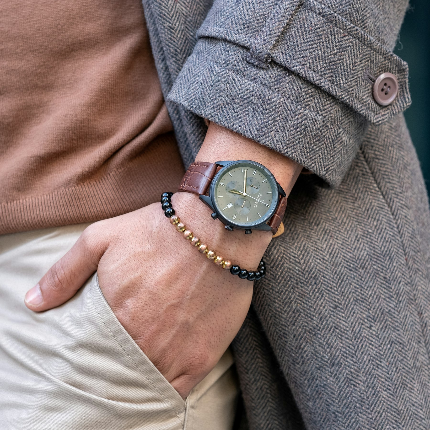 A watch on the wrist